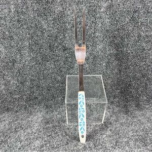 Vtg Japan Household Deluxe Corning Ware Blue Cornflower 12.25” Carving Meat Fork
